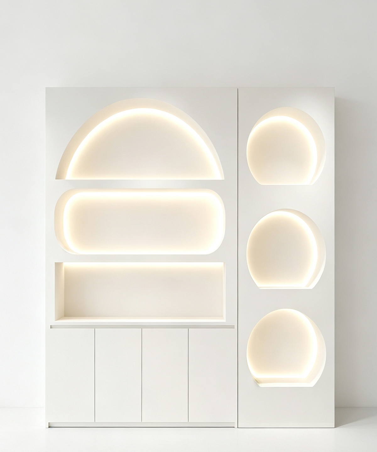 Vanir Modular LED Display Cabinet Freestanding Cosmetics & Boutique Showcase