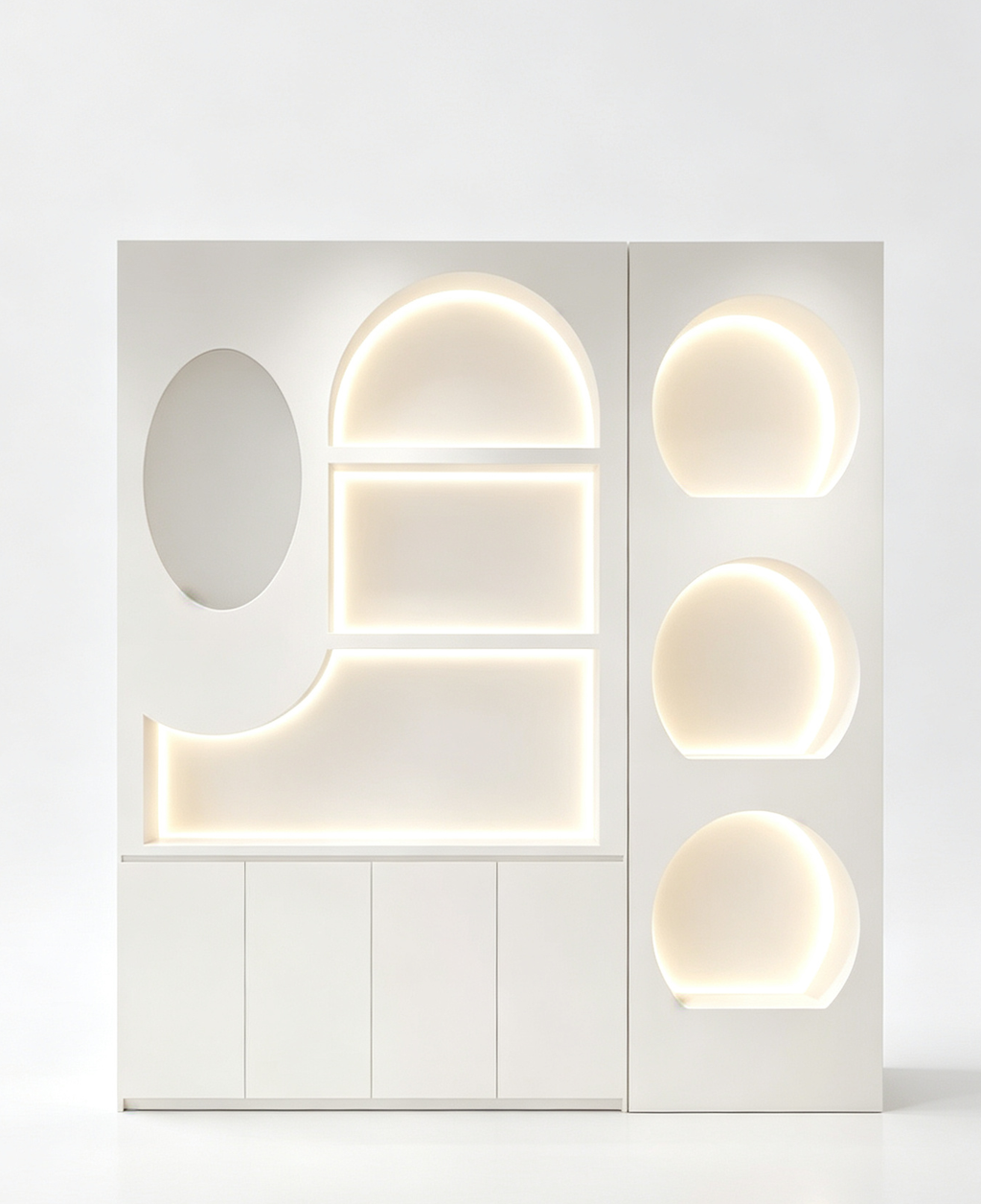 Vanir Modular LED Display Cabinet Freestanding Cosmetics & Boutique Showcase
