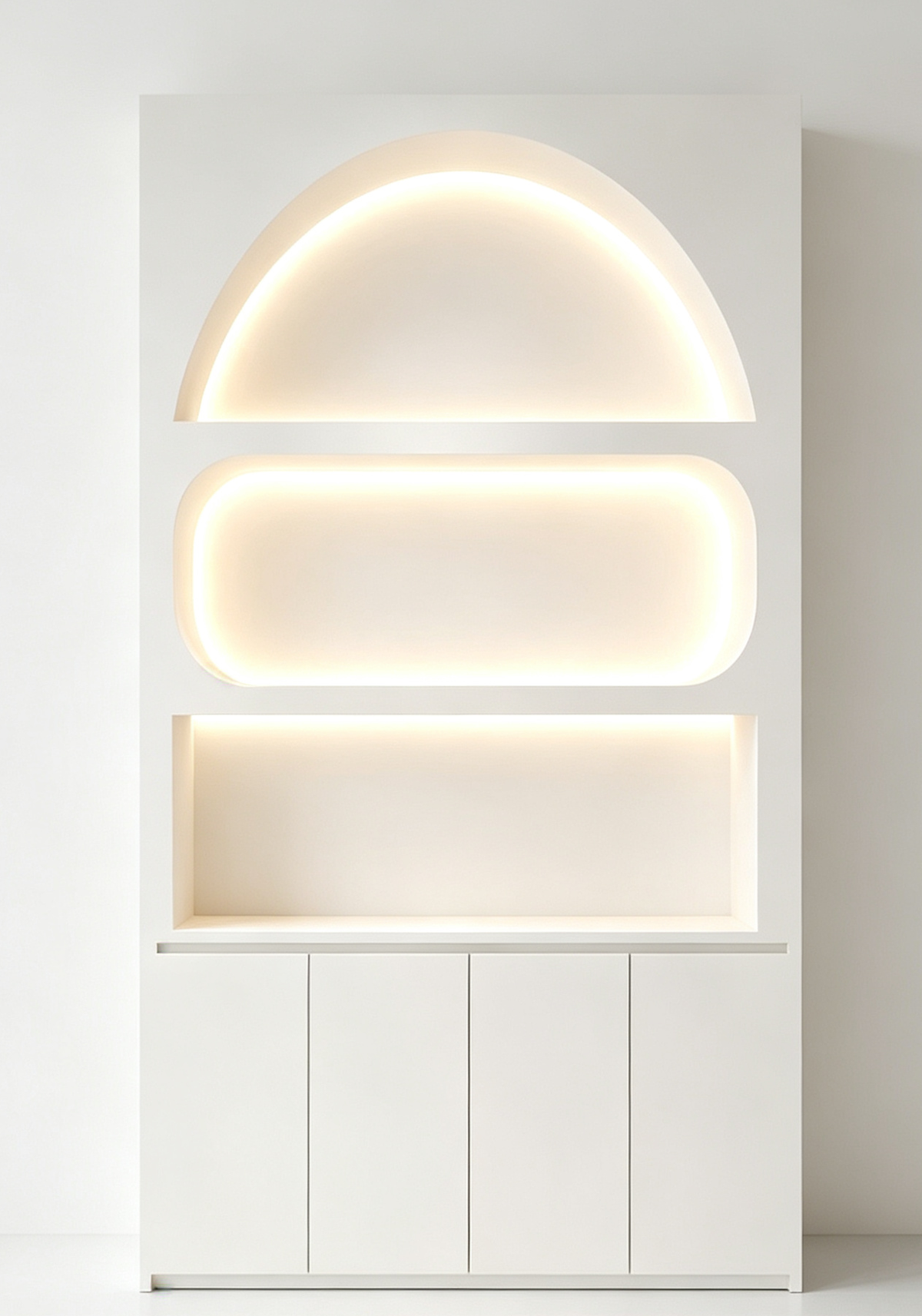 Vanir Modular LED Display Cabinet Freestanding Cosmetics & Boutique Showcase