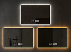 Vidar Frameless LED Bathroom Mirror 3 Color Dimmable Anti-Fog Vanity Mirror