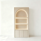 Dokka LED Lighted Beauty Salon Wall Display Cabinet Skincare Retail Wall Shelf
