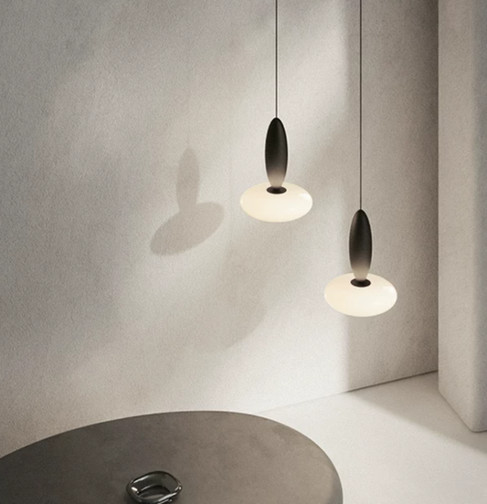 Hodr Modern Single Pendant Light, Full Spectrum LED Bedside Hanging Lamp
