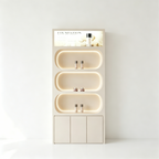 Dokka LED Lighted Beauty Salon Wall Display Cabinet Skincare Retail Wall Shelf