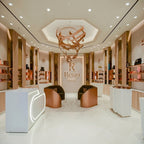 Raven Customizable Curved LED Reception Desk for Salon & Boutique