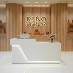 Vana Marble Reception Desk with LED Accent | Custom Retail Counter
