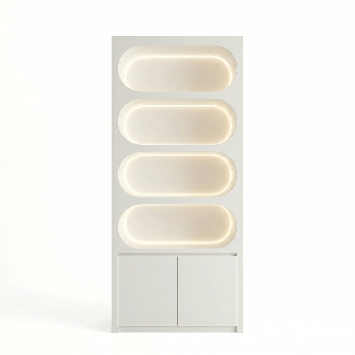 Dokka LED Lighted Beauty Salon Wall Display Cabinet Skincare Retail Wall Shelf