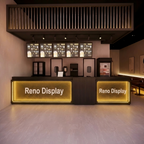 Ironvein Bar Reception Counter with LED & Wire Mesh Panel