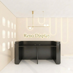 Lira C Fluted Curved Reception Desk