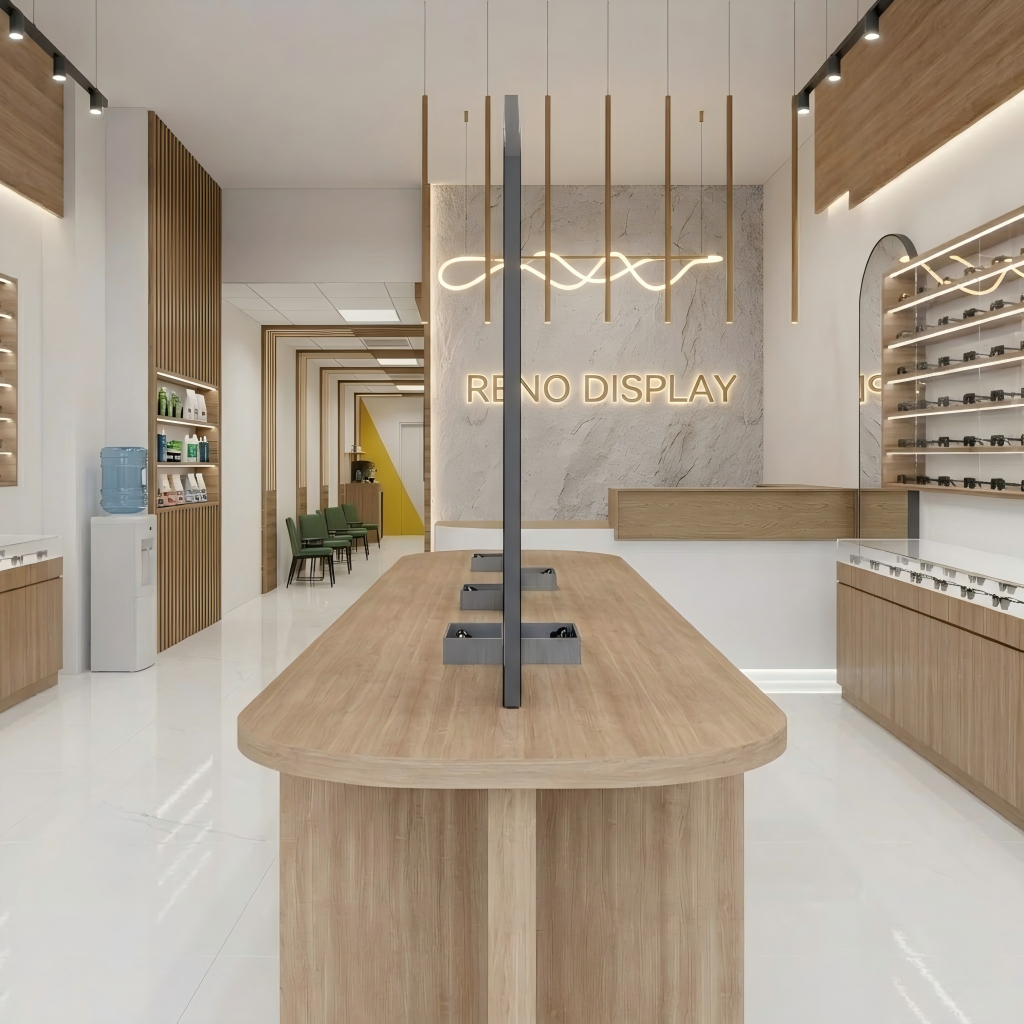 Ion B Curved Cash Counter Modern Retail Reception Desk