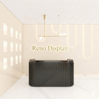 Lira C Fluted Curved Reception Desk