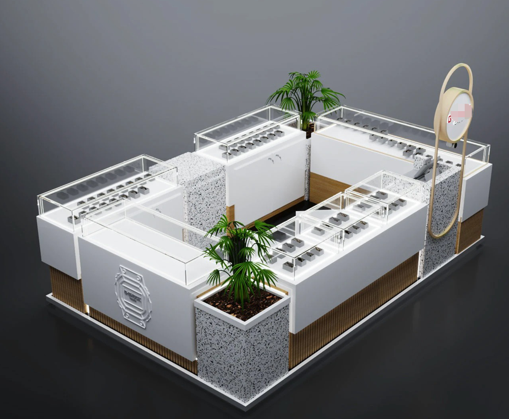 Custom Jewelry Kiosk for Shopping Mall Retail Display