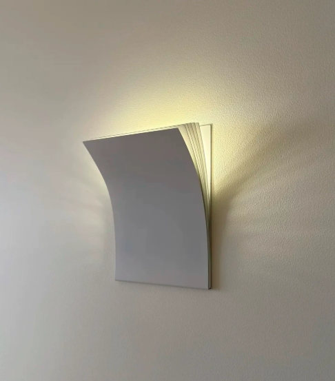 Vali Book Shaped Wall Sconce Artistic Book Design Accent Wall Light