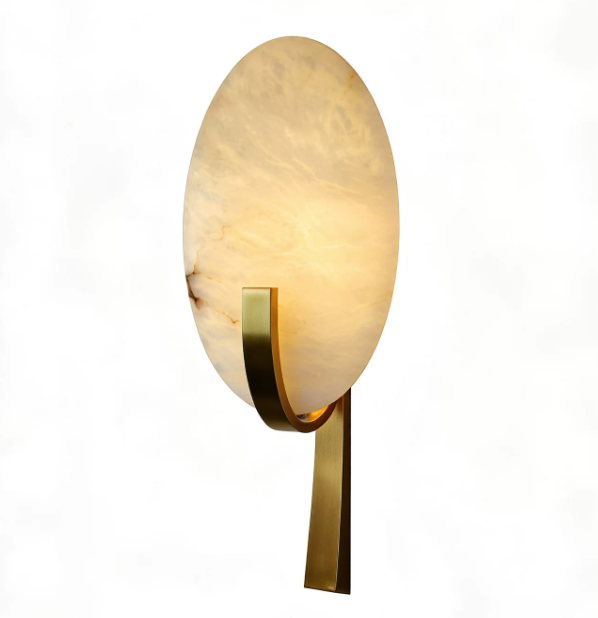 Njord Alabaster Wall Light French Minimalist Decor Wall Lamp