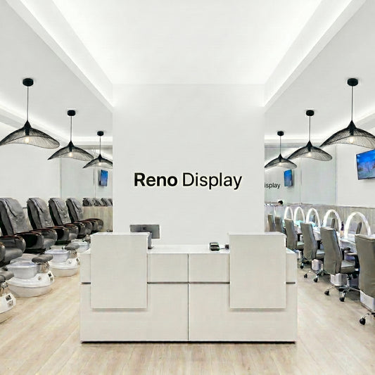 Forge Modular Straight Reception Desk Custom Retail Cash Counter