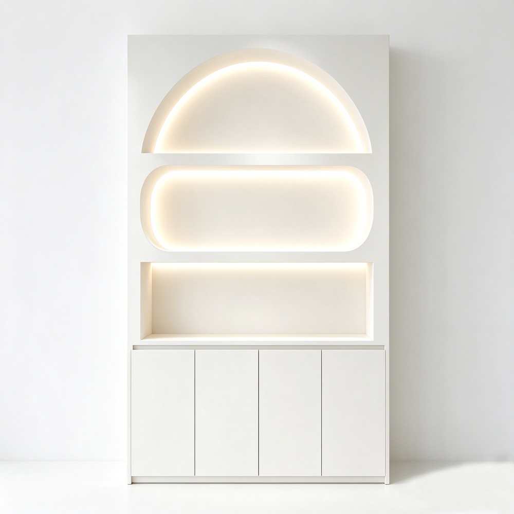 Vanir Modular LED Display Cabinet Freestanding Cosmetics & Boutique Showcase