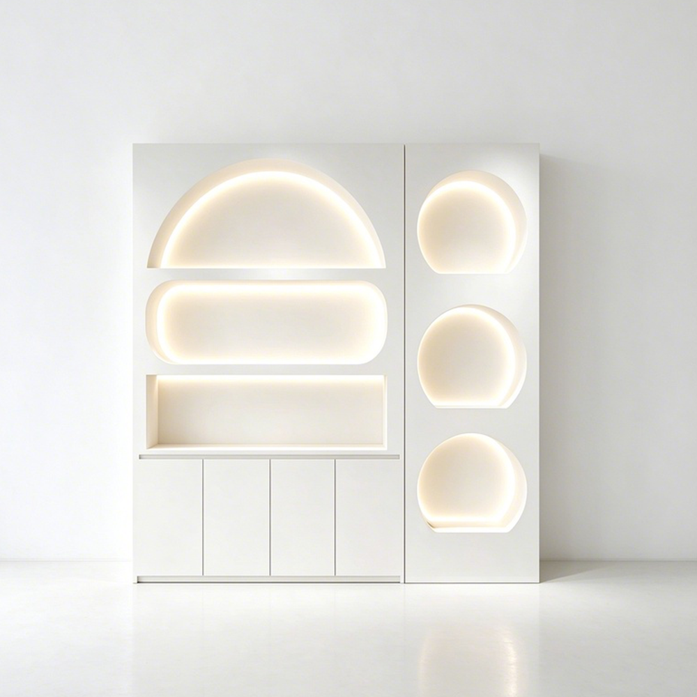 Vanir Modular LED Display Cabinet Freestanding Cosmetics & Boutique Showcase