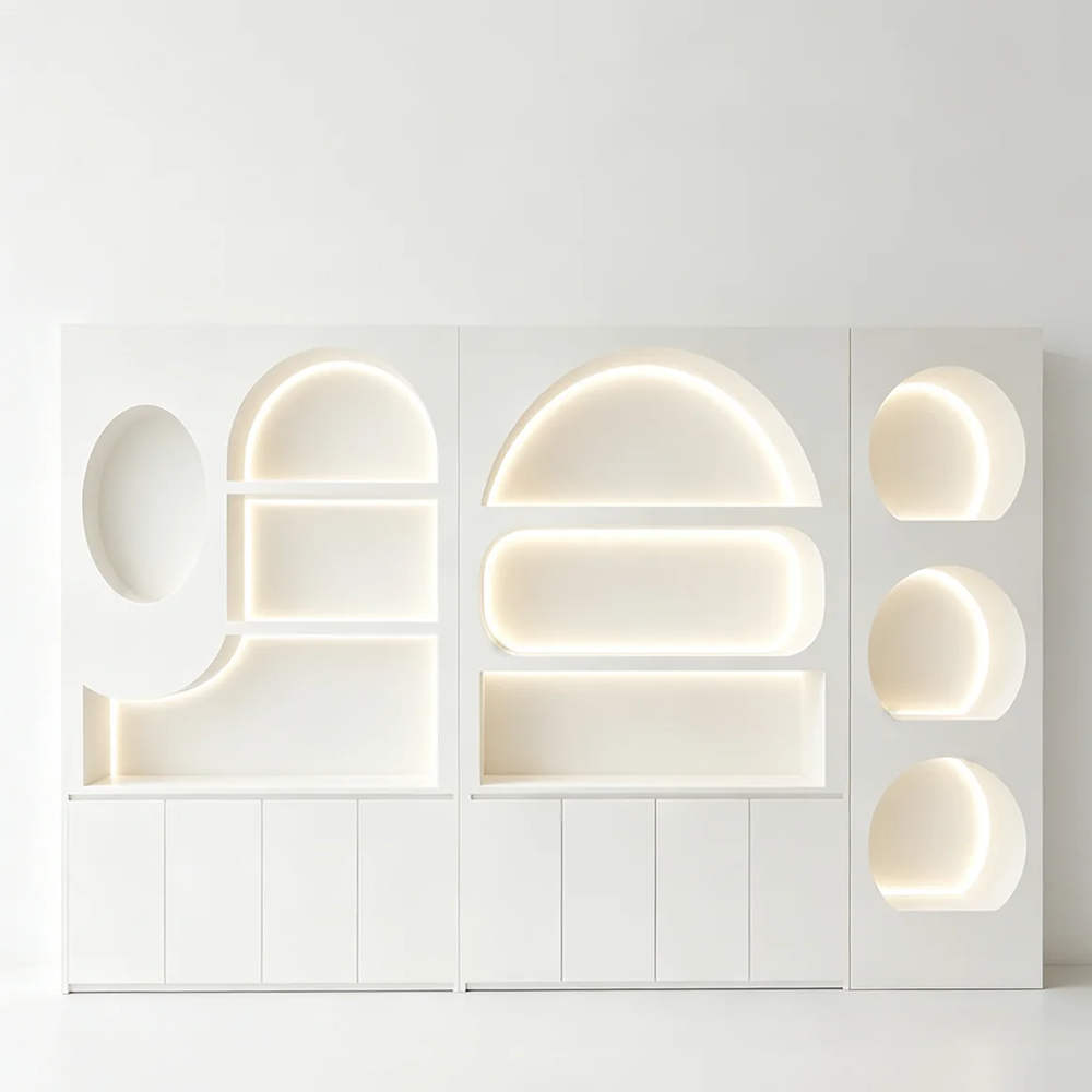 Vanir Modular LED Display Cabinet Freestanding Cosmetics & Boutique Showcase