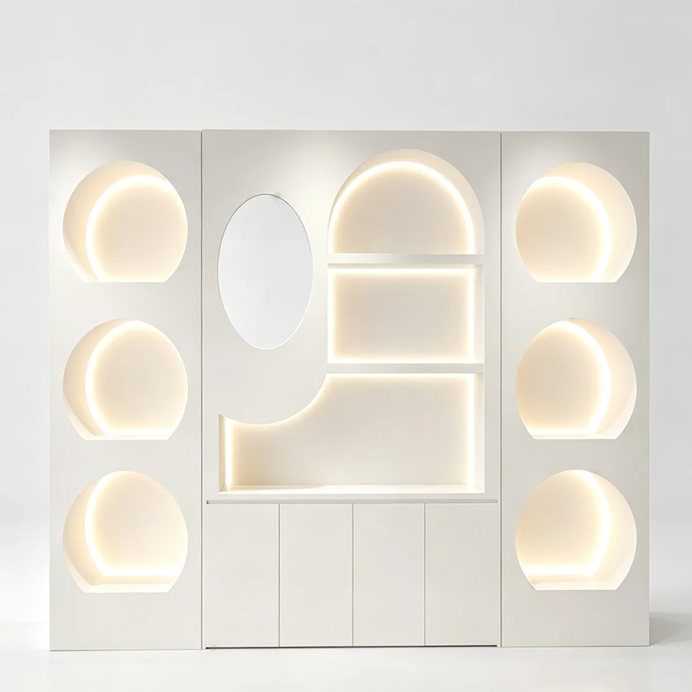 Vanir Modular LED Display Cabinet Freestanding Cosmetics & Boutique Showcase