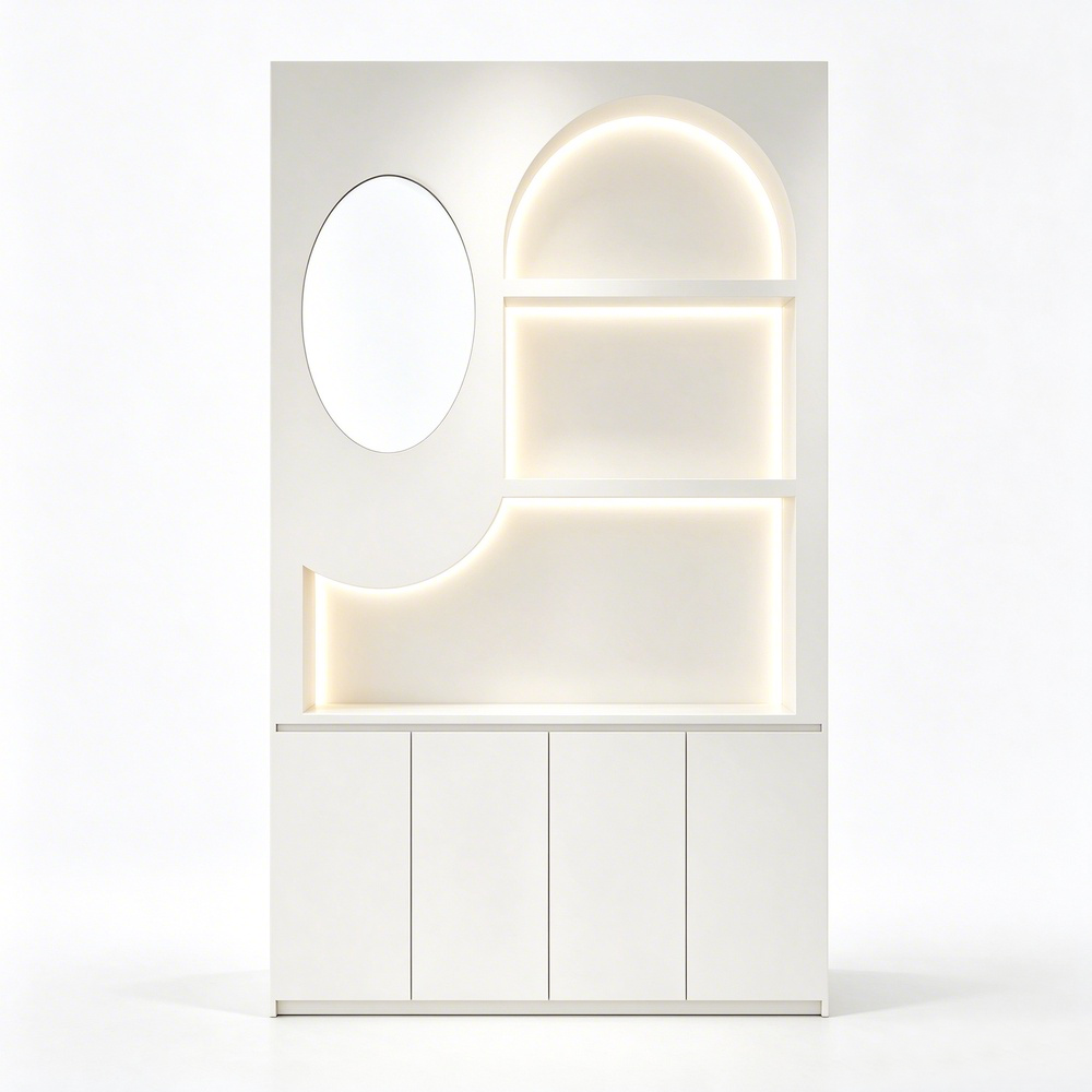 Vanir Modular LED Display Cabinet Freestanding Cosmetics & Boutique Showcase