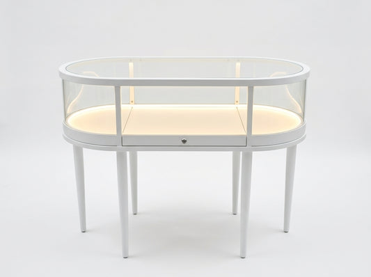 Mola Curved Glass Jewelry Display Counter LED Counter