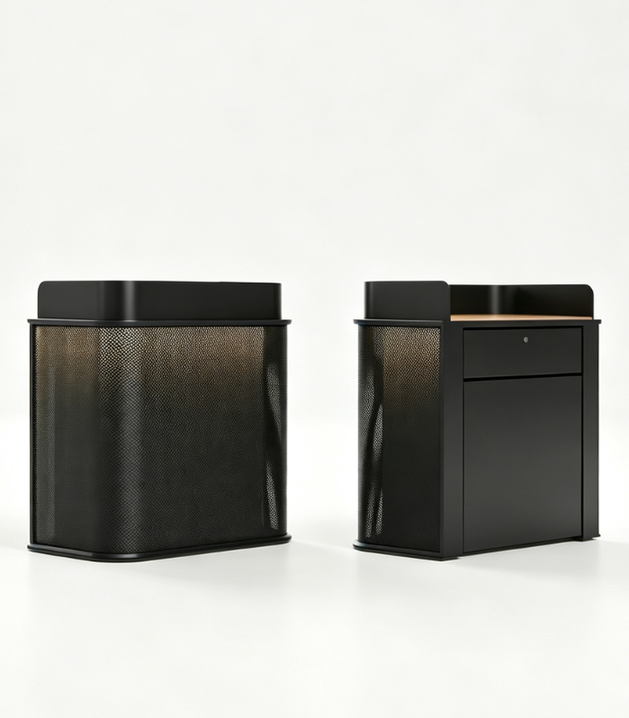 Jarn Custom LED Reception Counter with Lockable Storage