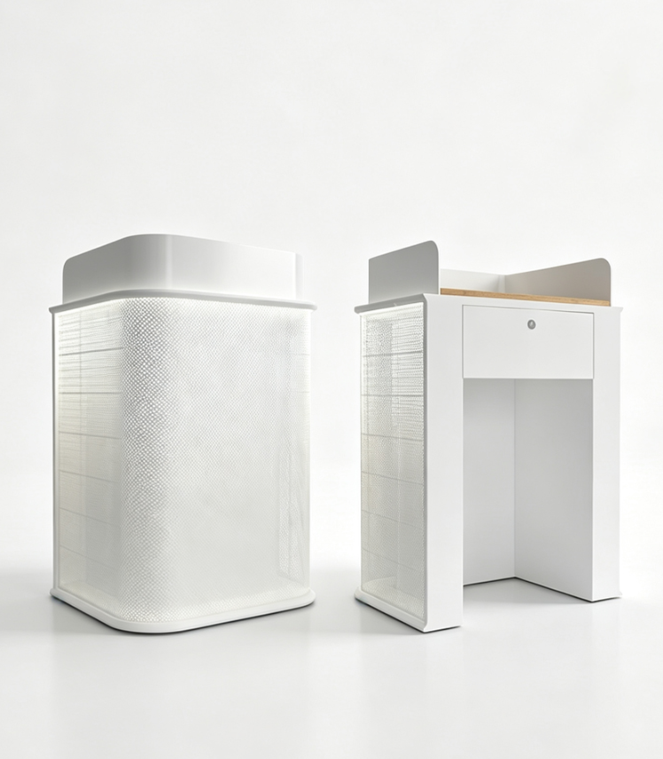 Jarn Custom LED Reception Counter with Lockable Storage